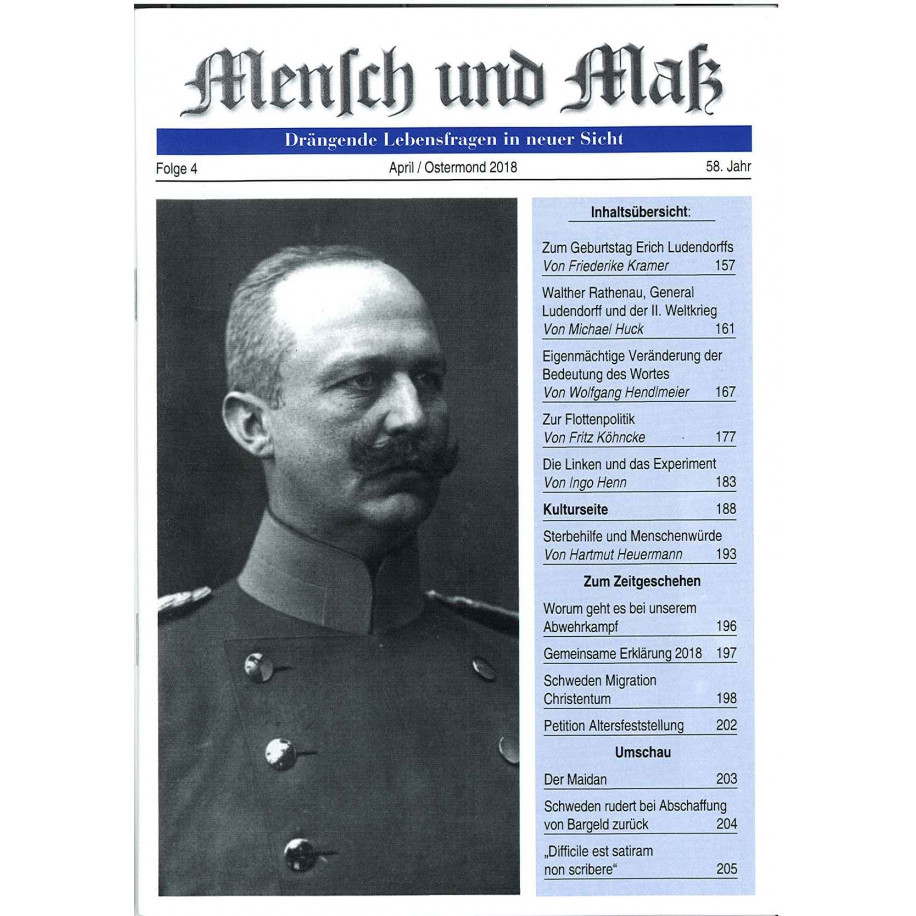 Mensch und Maß, 4/2018