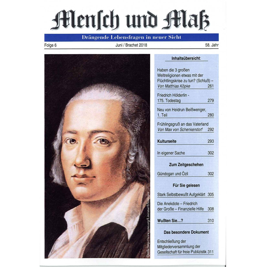 Mensch und Maß, 6/2018