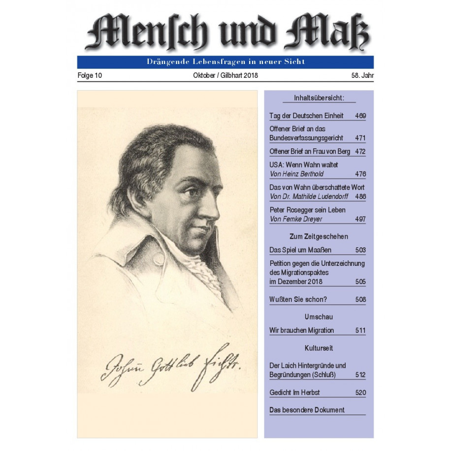 Mensch und Maß 10/2018