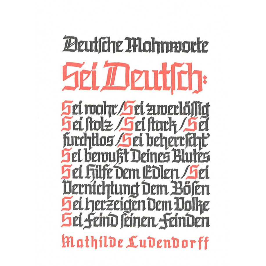 Ludendorff, Mathilde: Deutsche Mahnworte Postkarte