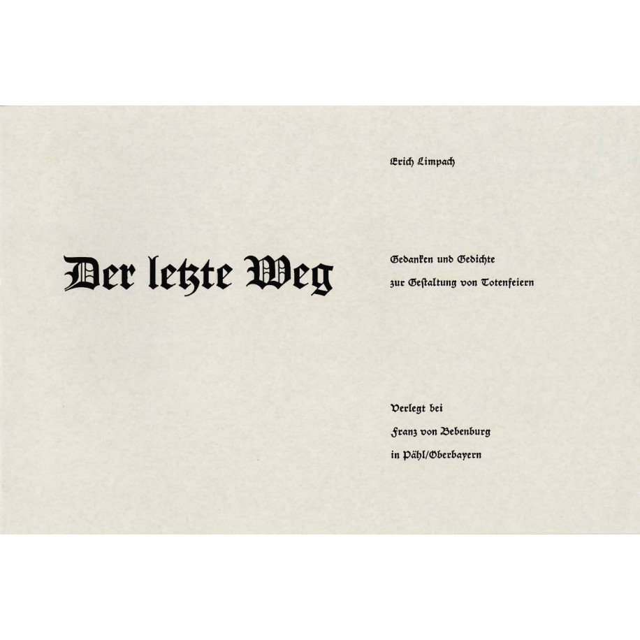Limpach, Erich: Der letzte Weg